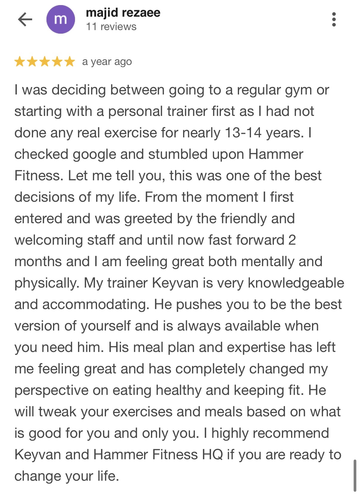 Client review