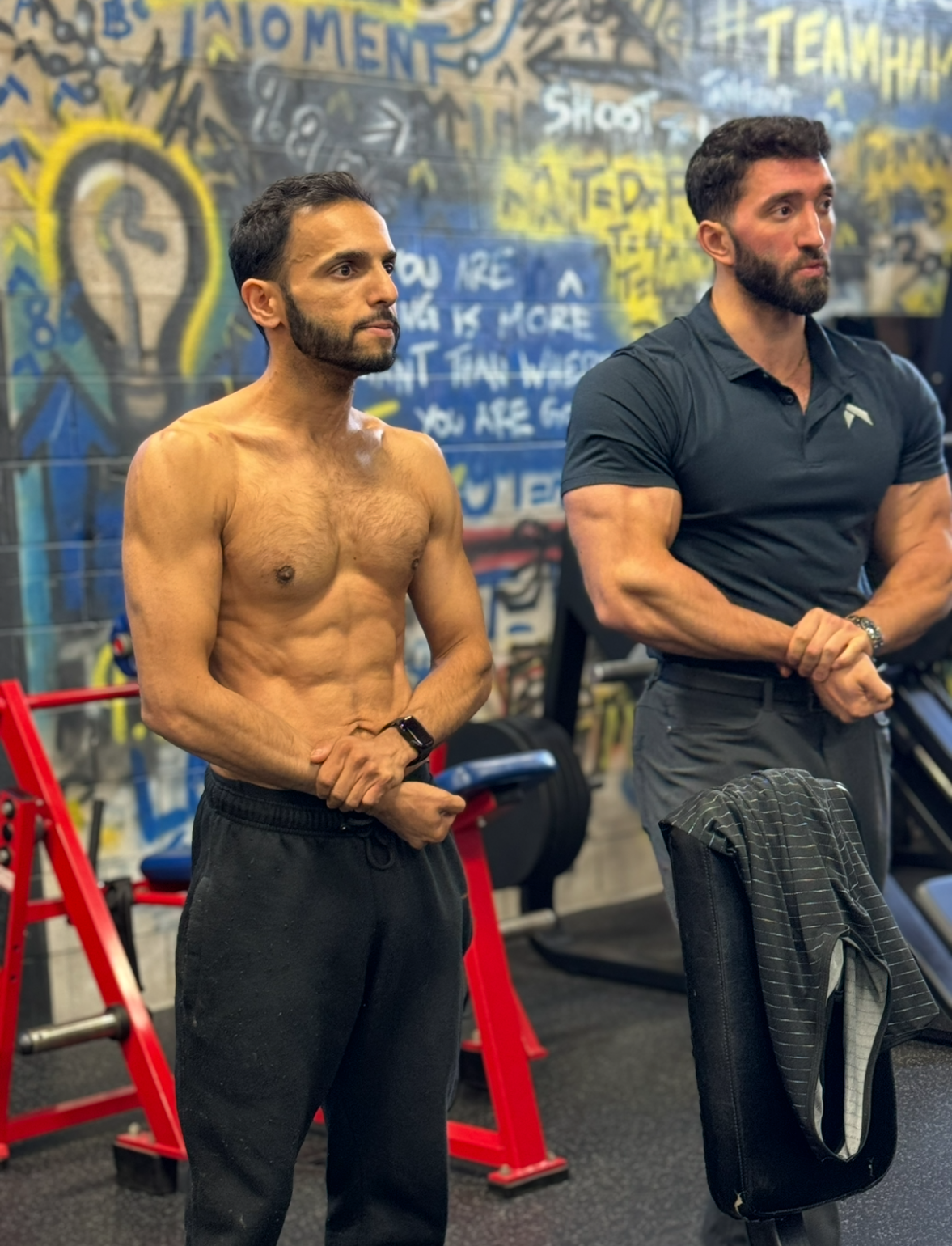 Josh Cooperband coaching a client on the private training floor at Hammer Fitness, Scarborough