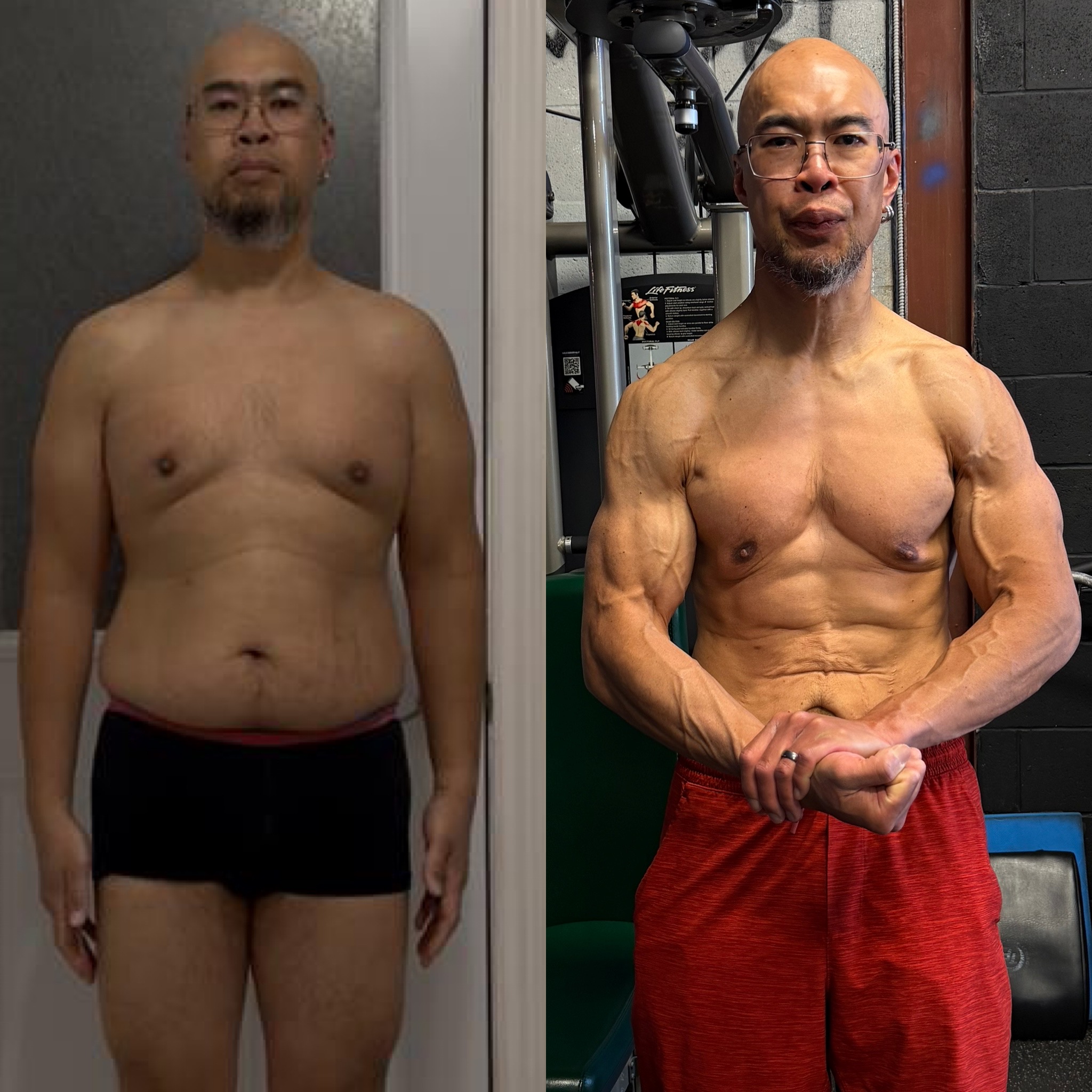 Body composition change achieved under Josh Cooperband's coaching at Hammer Fitness