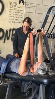 Debra Basch running a personal training session at Hammer Fitness in Scarborough
