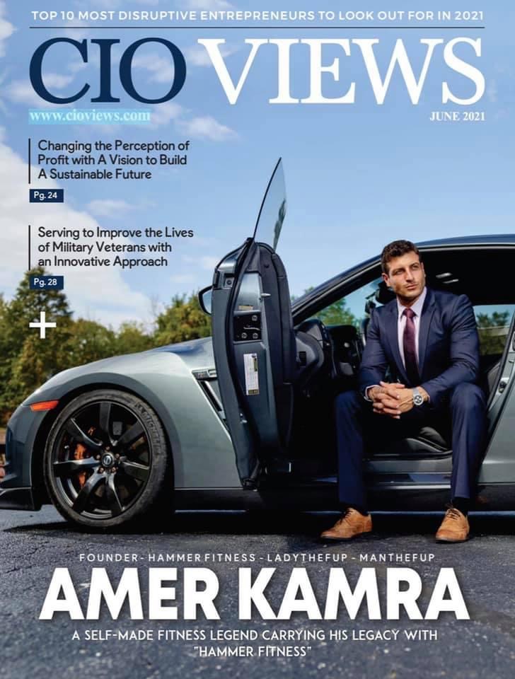 Amer Kamra on a fitness magazine cover