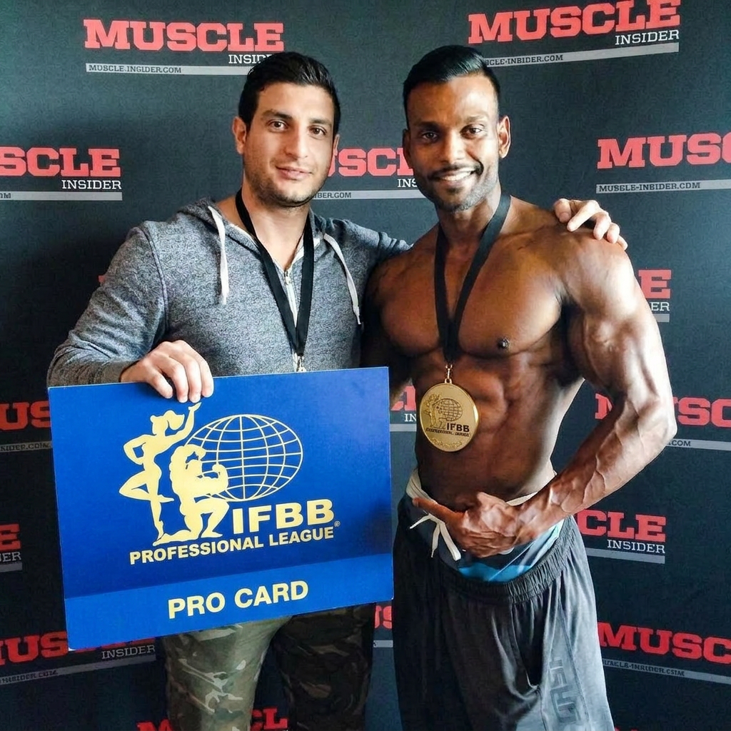 Athlete coached by Amer Kamra of Hammer Fitness, IFBB pro card winner