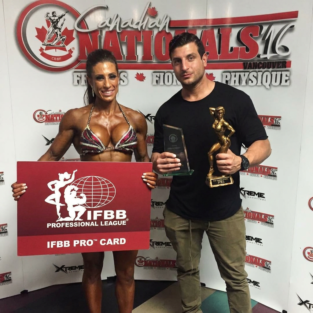 IFBB pro card won under Amer Kamra's contest prep coaching
